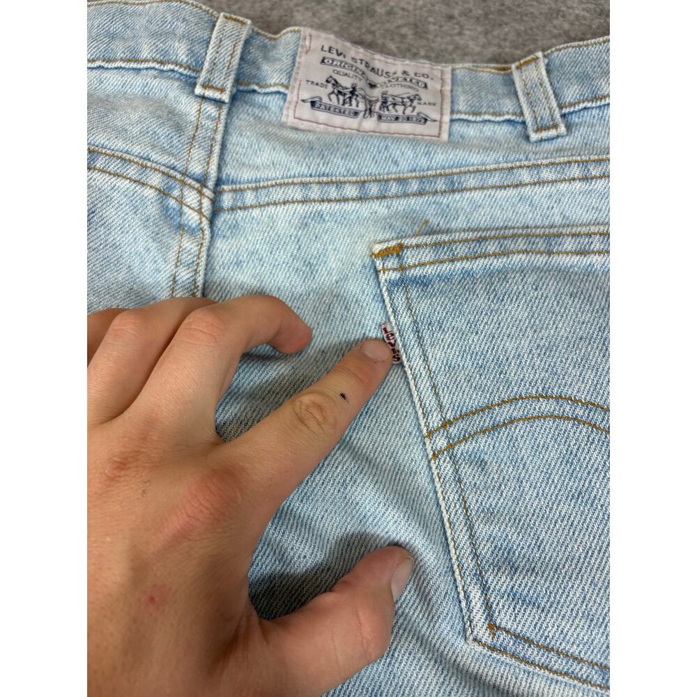 VINTAGE 90s Levis Jeans Mens 38x32 Blue Denim Relaxed Straight Silver Tab USA - Picture 7 of 8